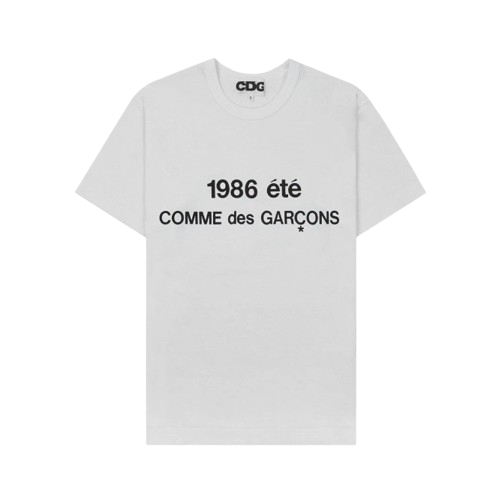 Comme des Garcons Black White Graphic T-Shirt for Men SZ T028 051 1