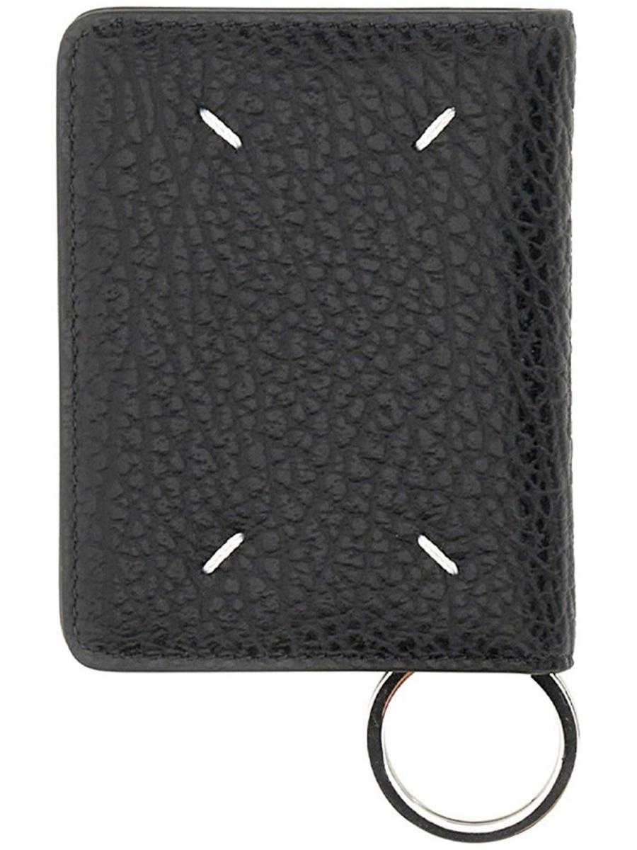 Maison Margiela Black Leather Compact Wallet