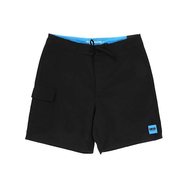 Deus Ex Machina Men's Board Shorts with Pockets DMP242236A BLK POCKET BOARDSHORT