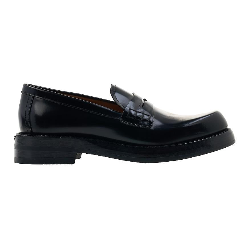 DIOR MEN Black Leather Carlo Loafers