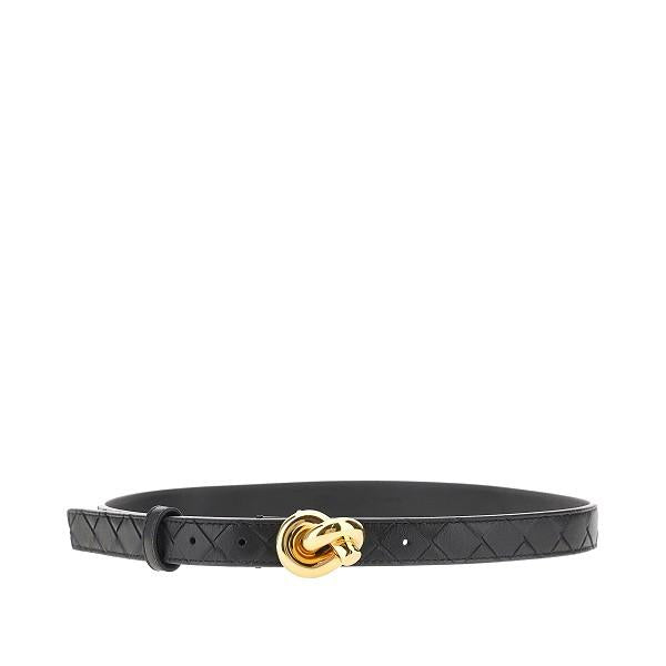 Bottega Veneta Black Leather Belt