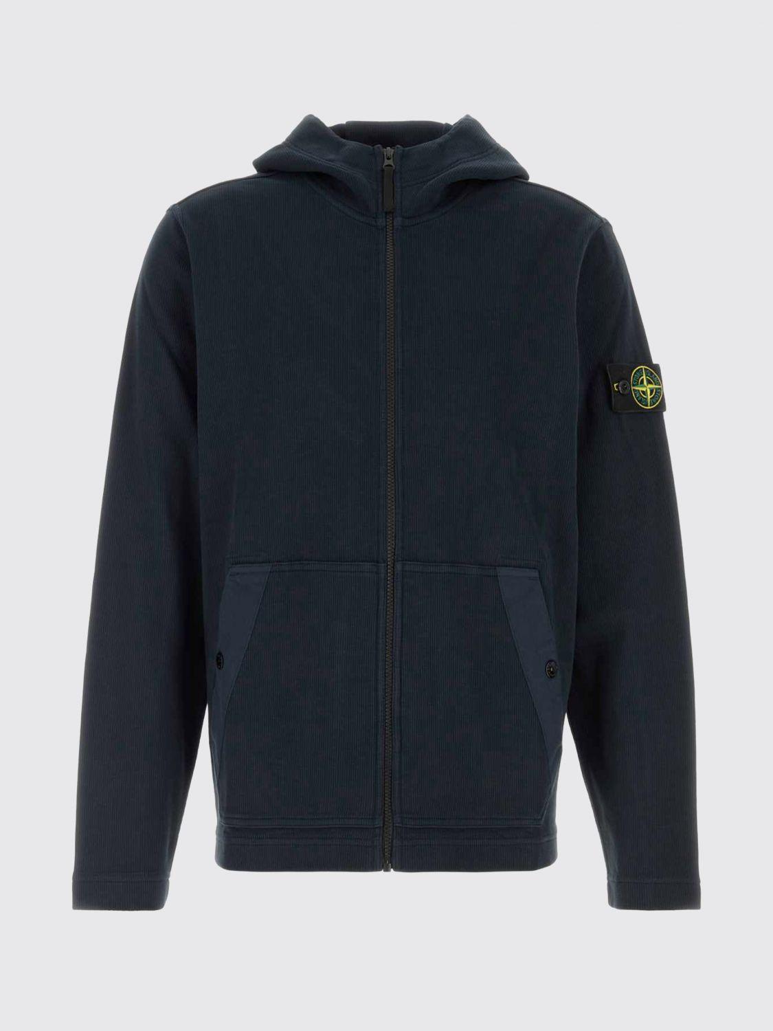 STONE ISLAND Zip-Up Bomber Jacket Black