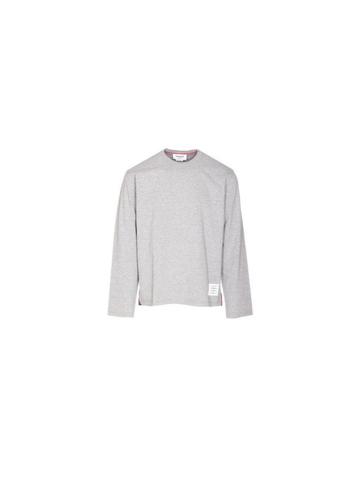 THOM BROWNE Oversized Long Sleeve Jersey T-Shirt Gray Men