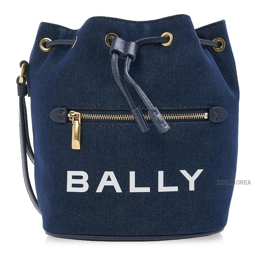 BALLY Denim Logo Print Mini Bucket Shoulder Bag WLO05OCV034 I5G6O