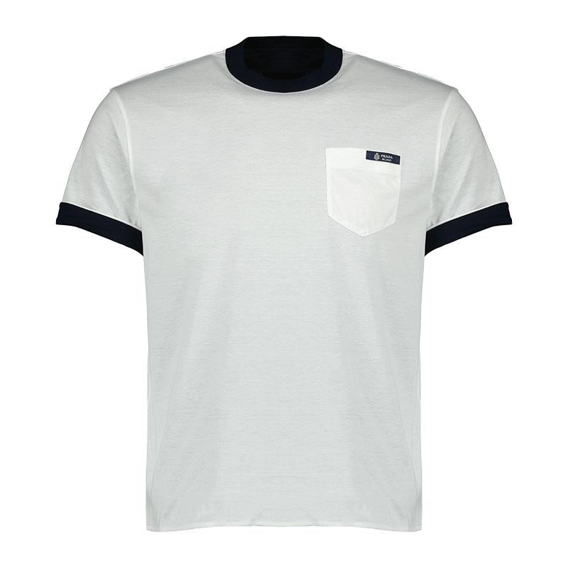 PRADA Reversible Cotton Short Sleeve T-Shirt for Men Black/Gray