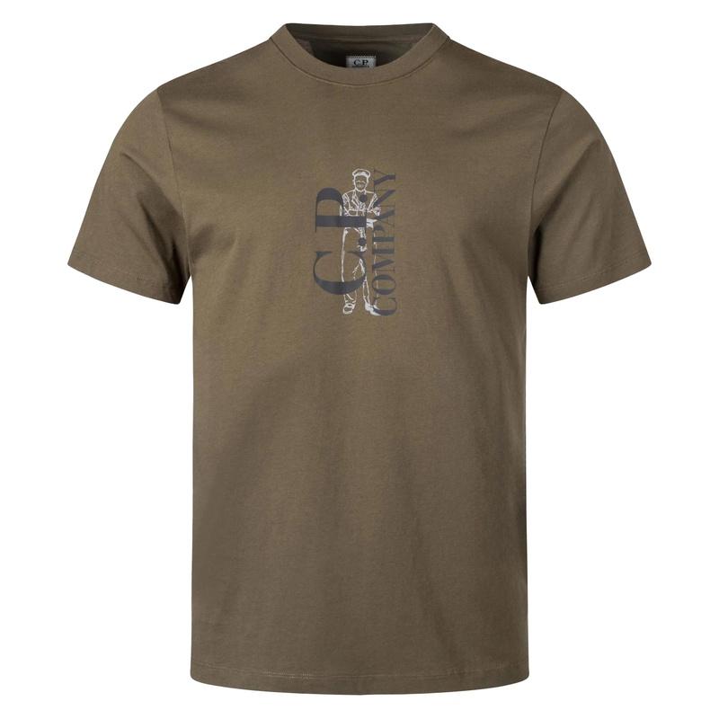 CP Company Vertical Logo Men’s Short Sleeve T-Shirt