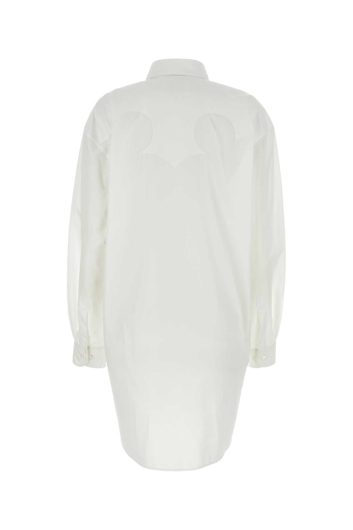 Maison Margiela Long Sleeve White Shirt Dress Cotton