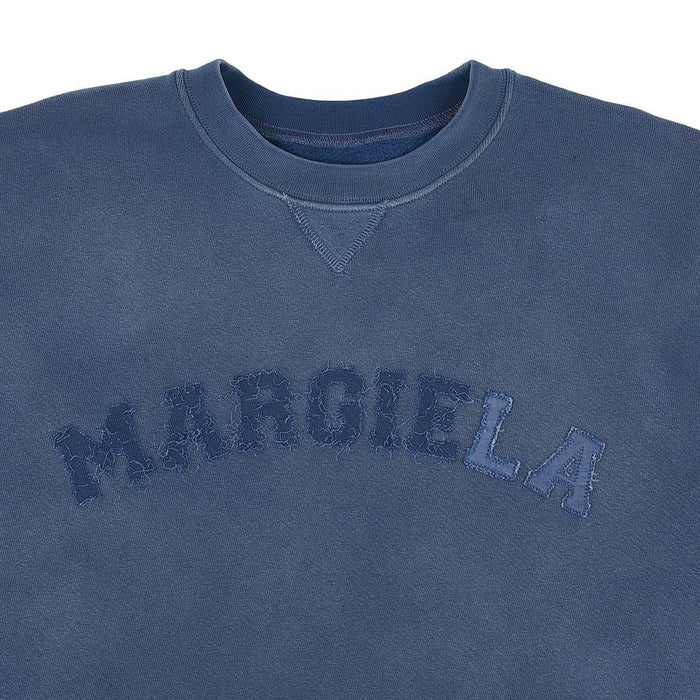 Maison Margiela Logo Vintage Cotton Crop Sweatshirt