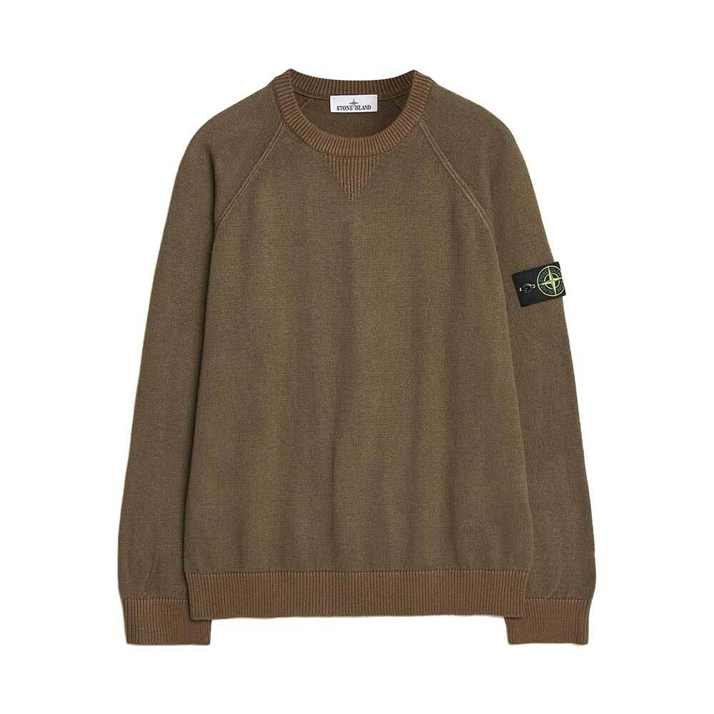 STONE ISLAND Umber Low-Hand Knit Crewneck Sweater Men’s