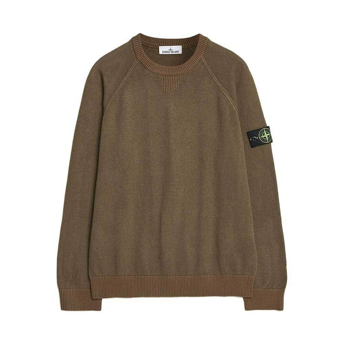 STONE ISLAND Umber Low-Hand Knit Crewneck Sweater Men’s