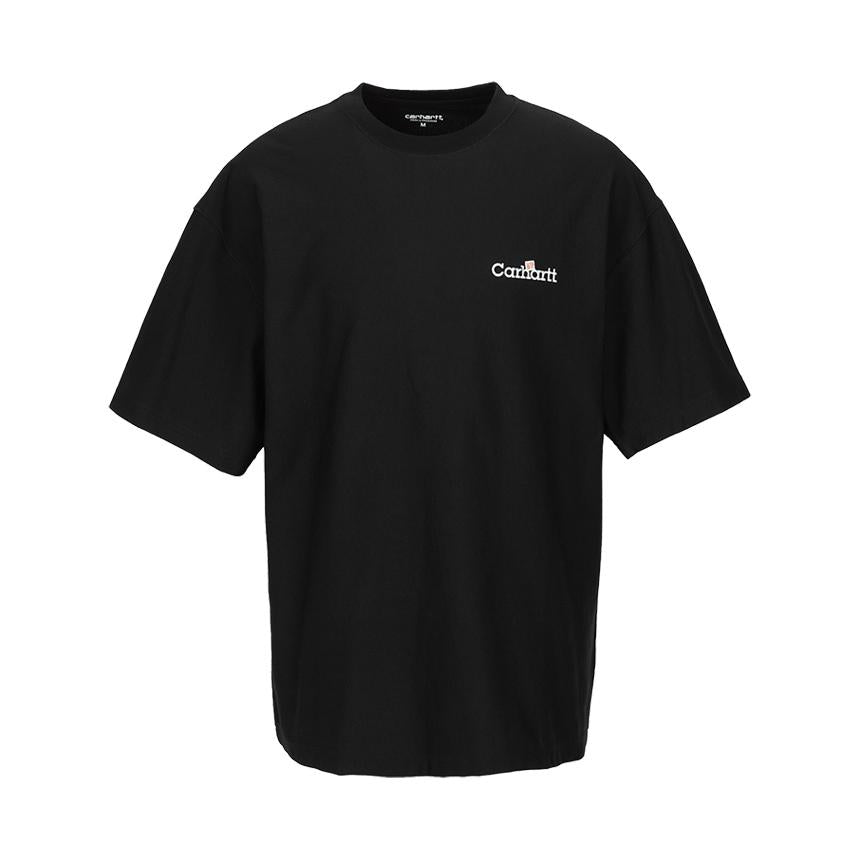 Carhartt WIP Label Men’s Short Sleeve T-Shirt Navy Cotton
