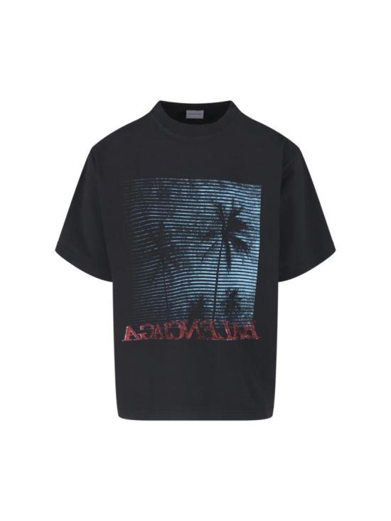 BALENCIAGA Black Short Sleeve T-Shirt for Men