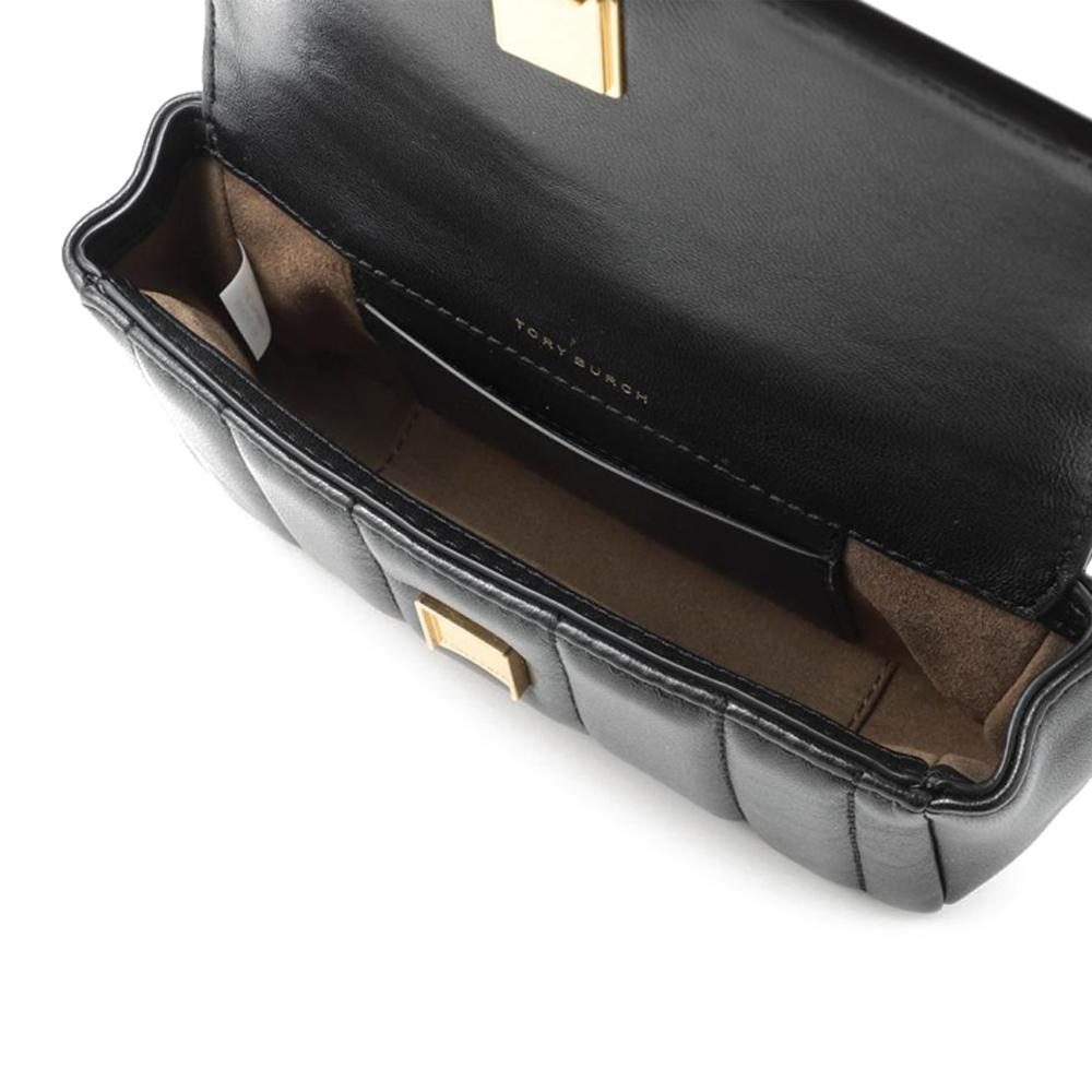 Tory Burch Kira Quilted Mini Crossbody Bag Black