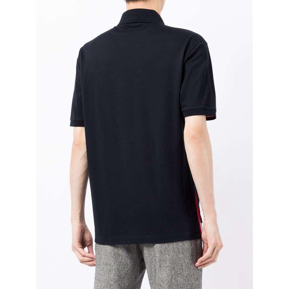 THOM BROWNE RWB Pocket Navy Cotton Polo Shirt Unisex