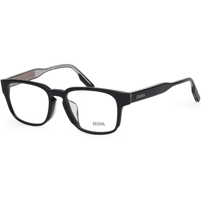 Zegna Acetate Full-Rim Eyeglasses Unisex Black Fashion Frame EZ5262 F 001