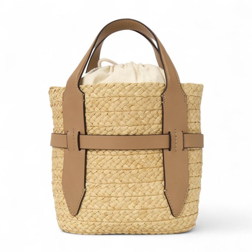 HELEN KAMINSKI Natural Caramel Raffia Small Women’s Tote Bag