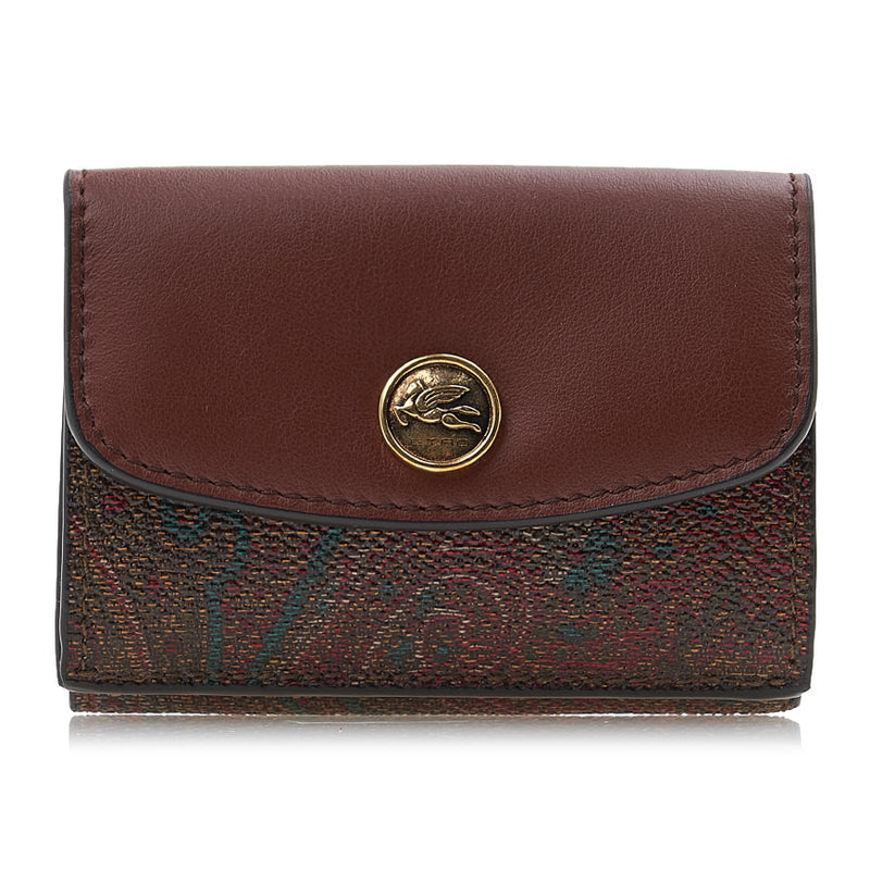 Etro Paisley Leather Bi-Fold Wallet for Women