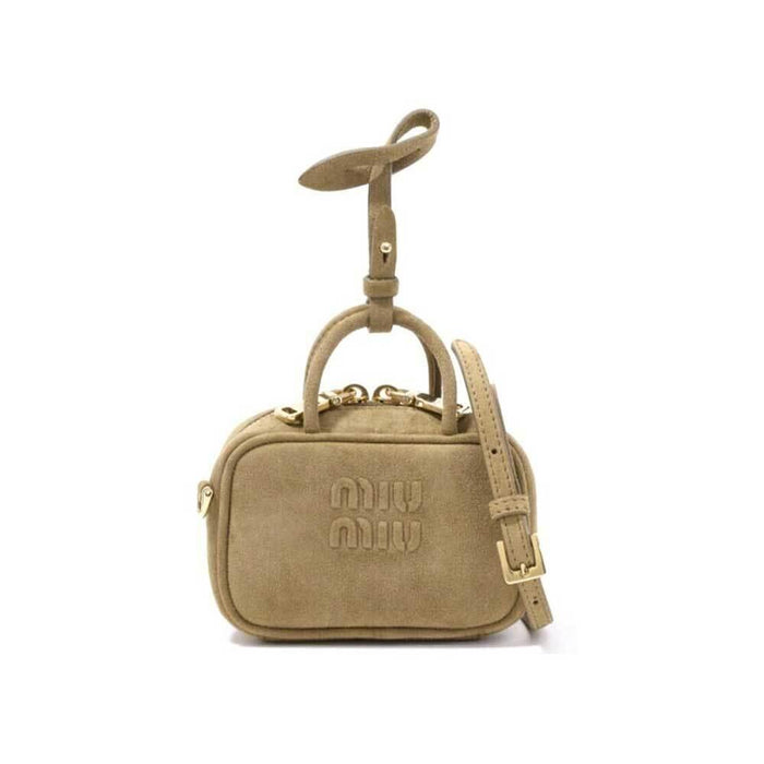 Miu Miu Suede Micro Bow Tote Bag 5NR020 ACSS F0393