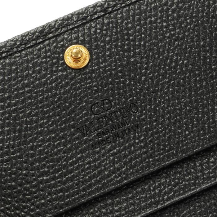 VALENTINO VLogo Signature Leather Bifold Wallet Black 7W2P0AJ3 SNP 0NO