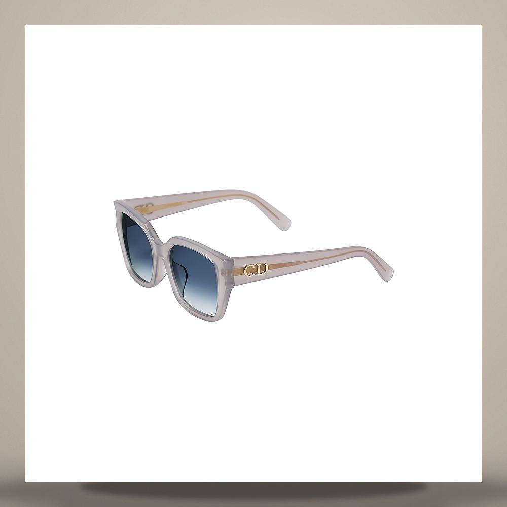 DIOR Gray Square Sunglasses Diorglow S1F C Glass Lens GLOWS1FXR 45B1