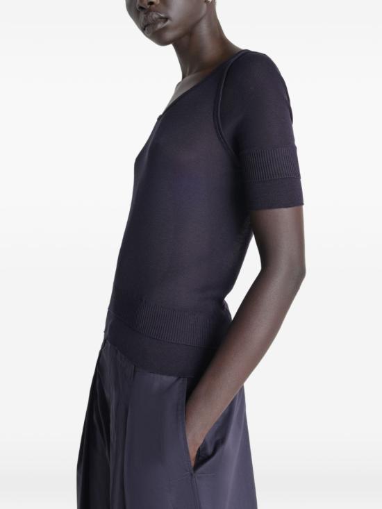 Lemaire Short Sleeve T-Shirt Black Cotton TS0025 LK1017980