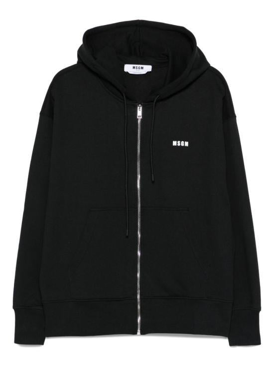 MSGM Micro Logo Zip-Up Hoodie for Men 2000MM507 300000 99