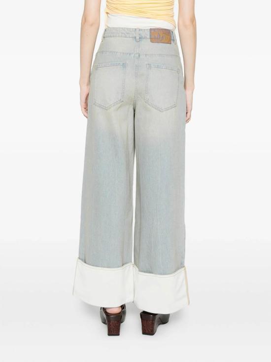 Adidas Women’s Denim Jeans Pants KW4517 Light Blue Off White DOM