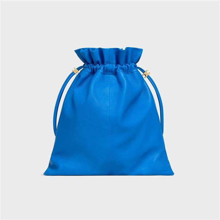 CELINE Small Crystal Pouch Lambskin Shoulder Bag