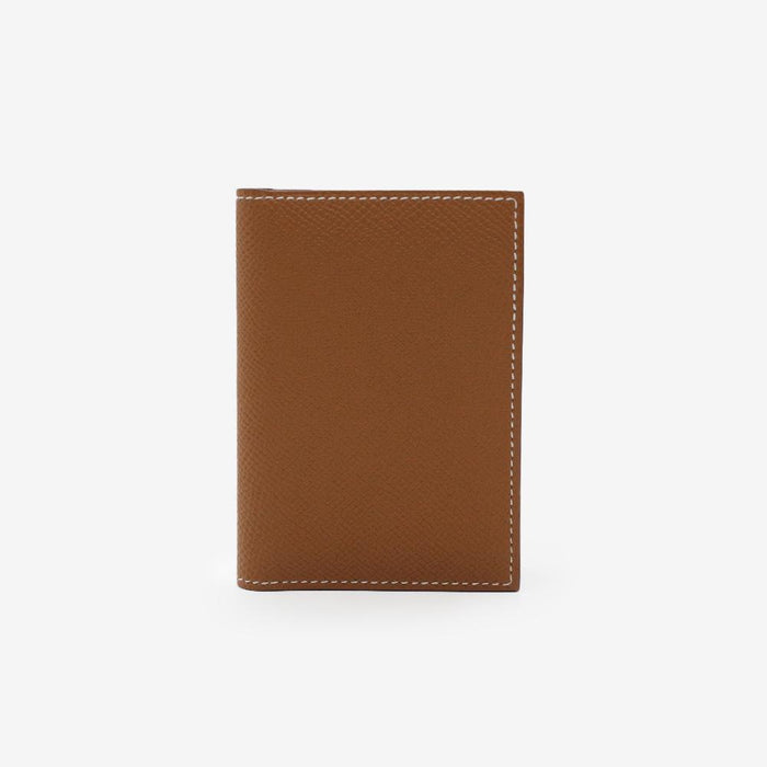 HERMES Epsom Leather Euclide MC2 Card Holder Gold
