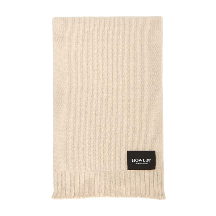 HOWLIN Oatmilk Wool Knit Unisex Scarf
