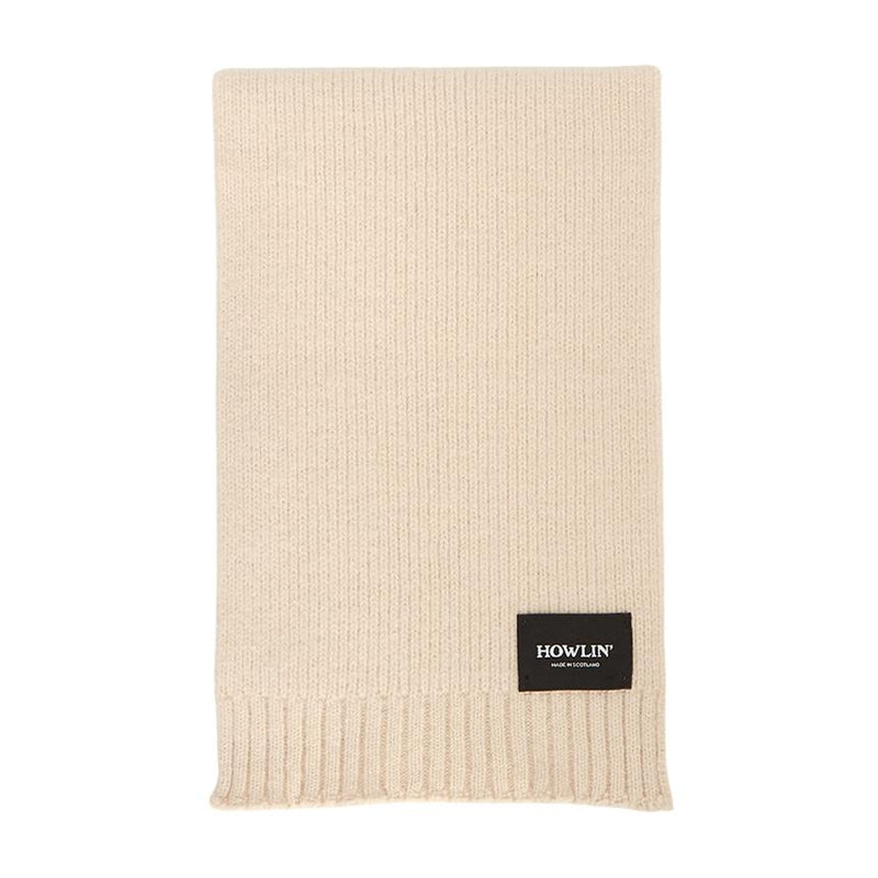 HOWLIN Oatmilk Wool Knit Unisex Scarf