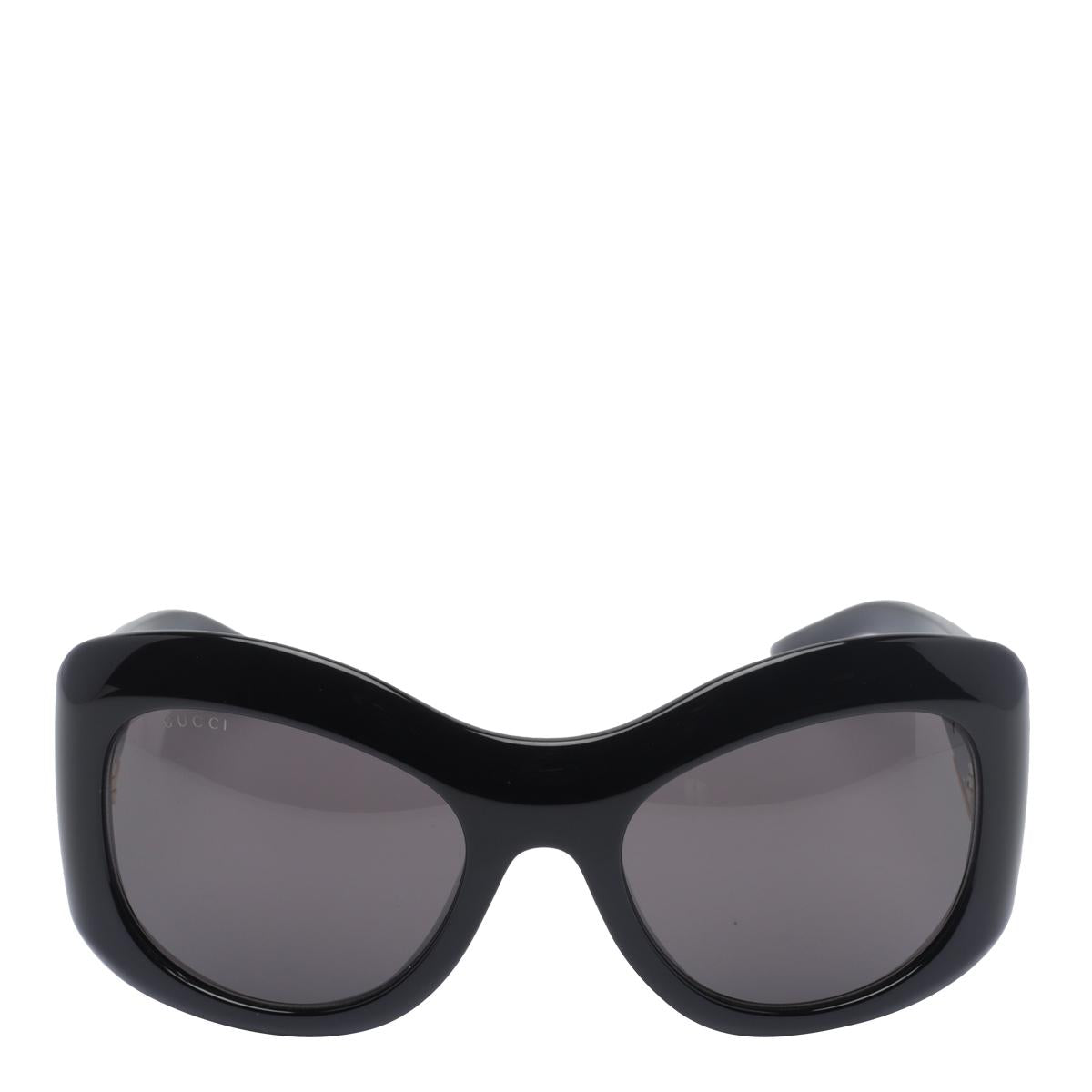 GUCCI Black Acetate Square Sunglasses