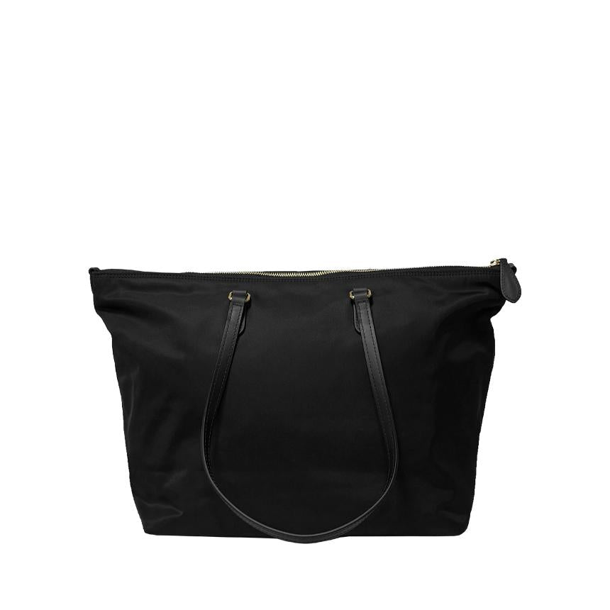 BURBERRY Black Nylon Tote Shoulder Bag with Lettering Logo 81092721