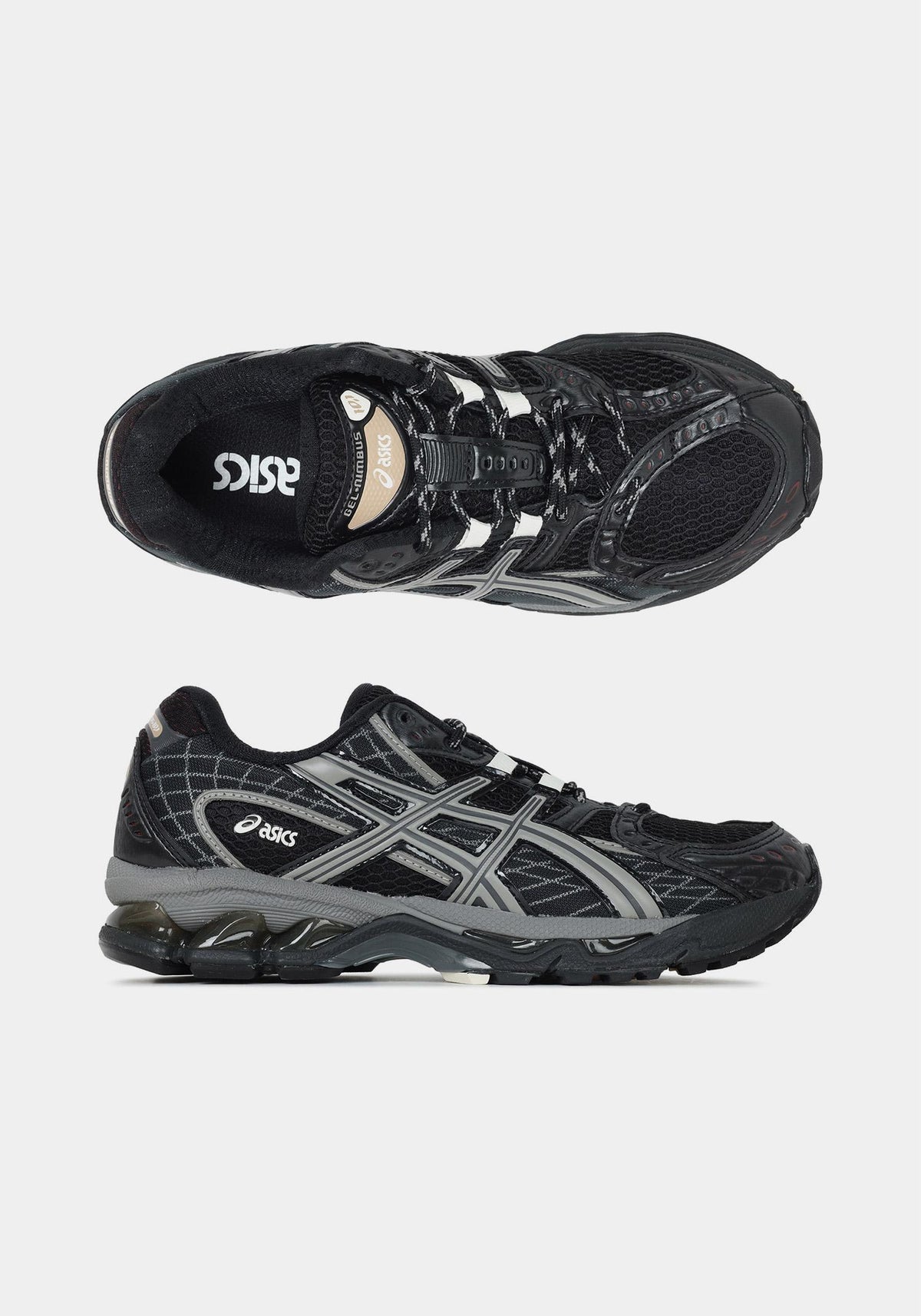 Asics Black Clay Gray GEL-Nimbus 101 Low Top Sneakers 1203A543 005