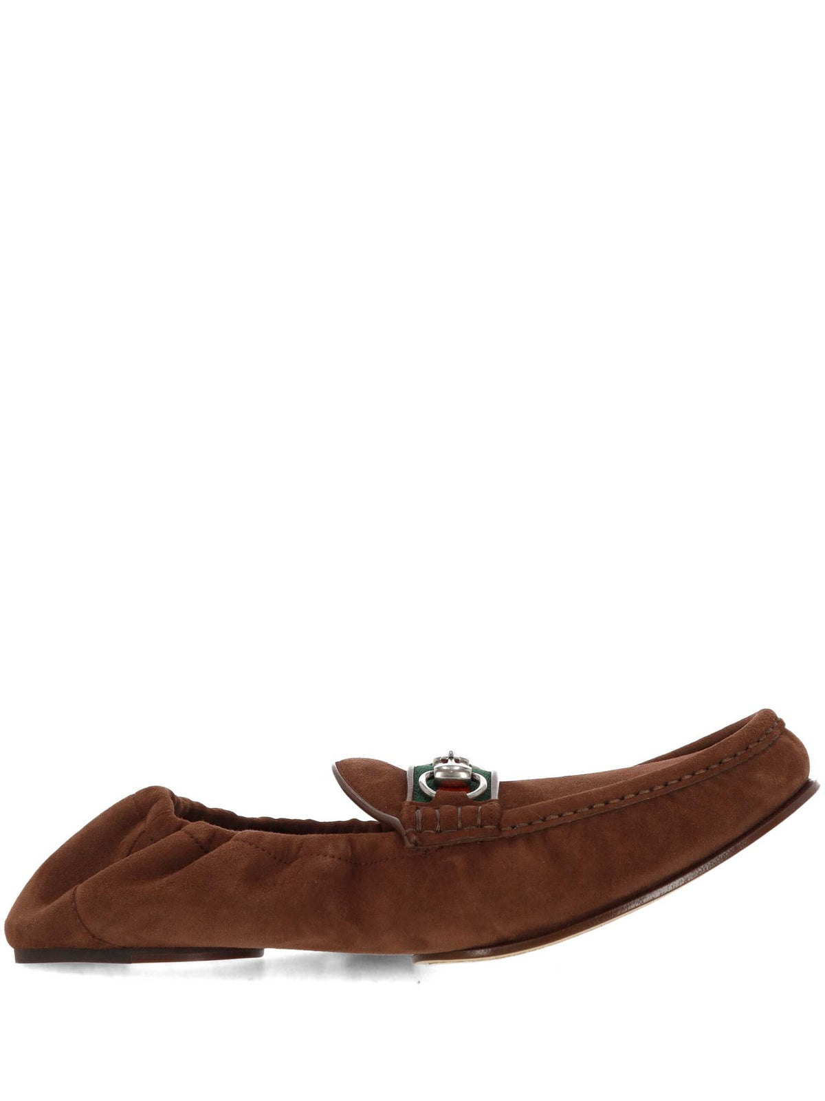 GUCCI Brown Leather Loafer Men's Dress Shoes
