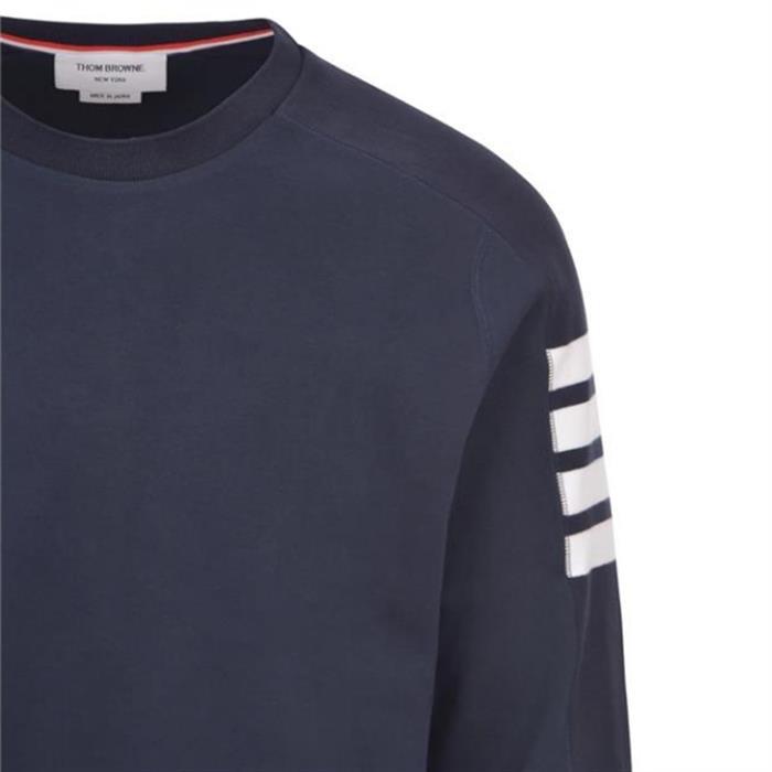 THOM BROWNE Diagonal Stripe Long Sleeve T-Shirt MJS245A 07323 415