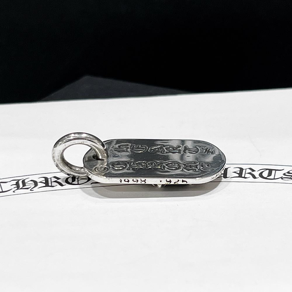 Chrome Hearts NYC Cemetery Dog Tag Pendant Silver Charm Necklace