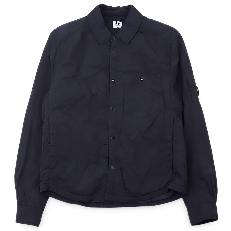 CP Company Men’s Chrome-R Lens Badge Overshirt Navy 20CMOS056A 005904G 888