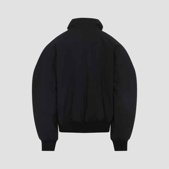 JACQUEMUS Aero Bomber Zip-Up Knit Jacket Black OUM00123AW00239990