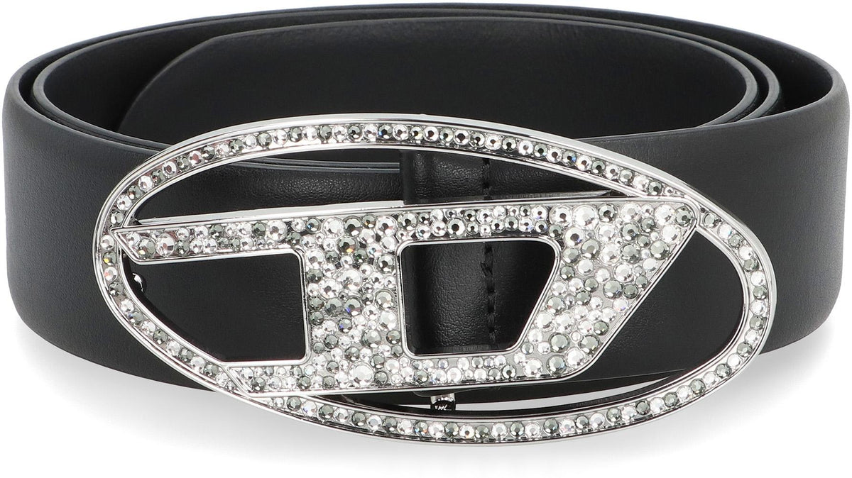 DIESEL Black Leather Belt