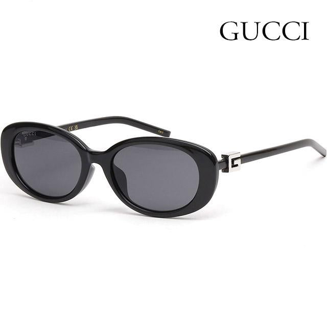 GUCCI Black Oval Sunglasses Unisex Asian Fit Fashion Accessory