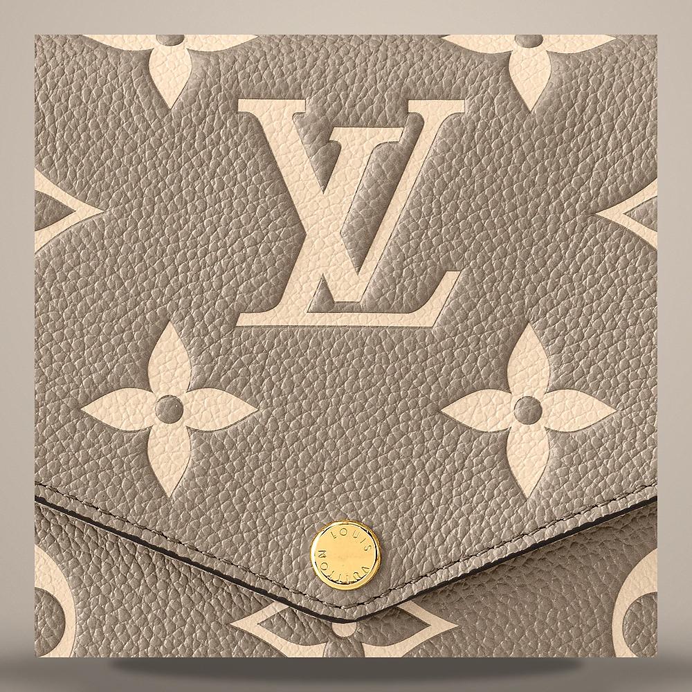 Louis Vuitton Tourterelle Gray Creme Felicie Pochette Shoulder Bag