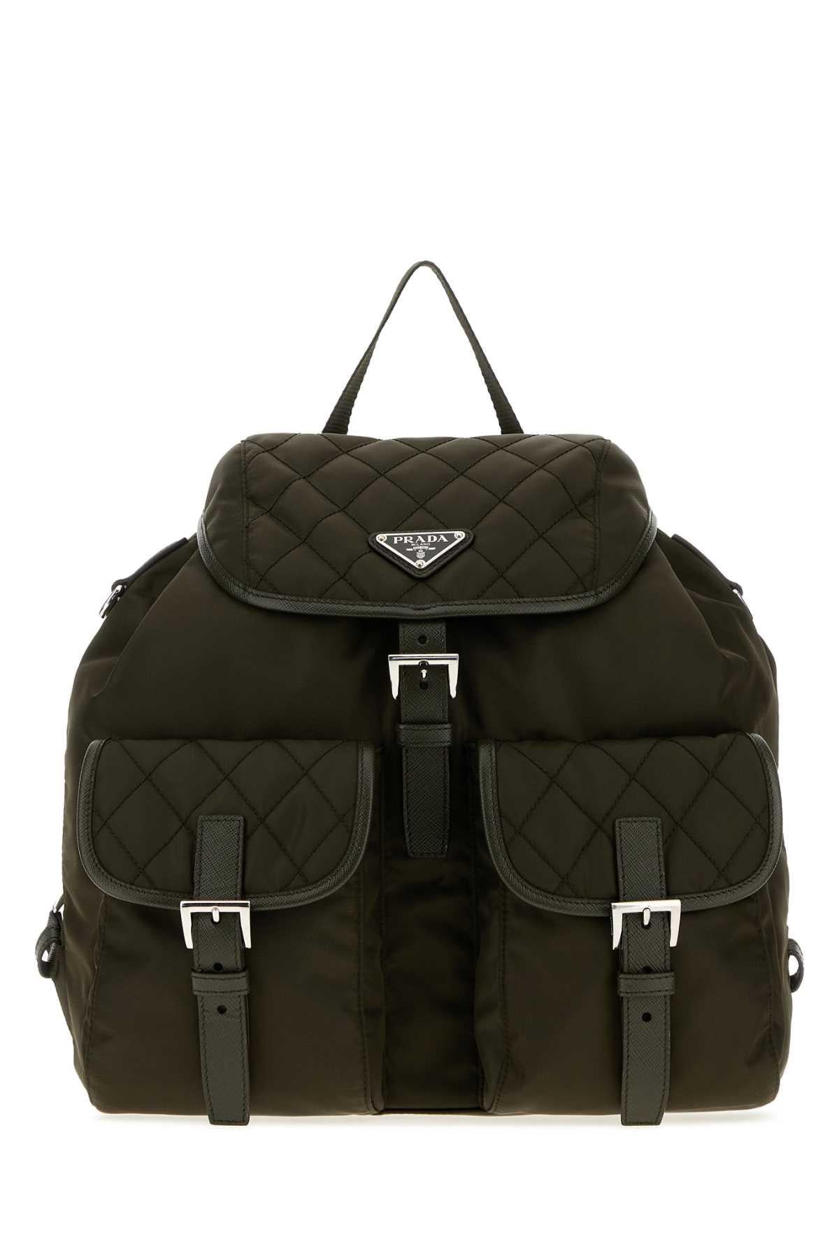 PRADA Zipper Nylon Backpack Black
