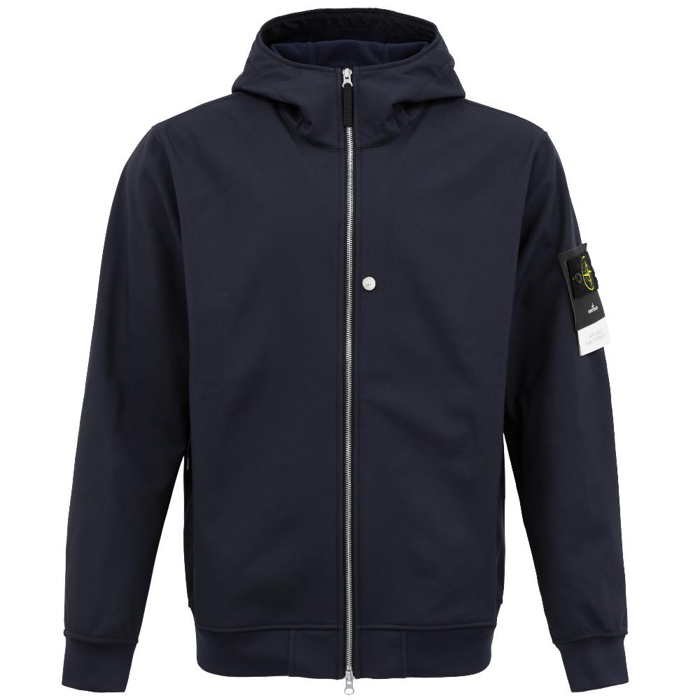 STONE ISLAND Softshell R Hooded Jacket Navy Men’s