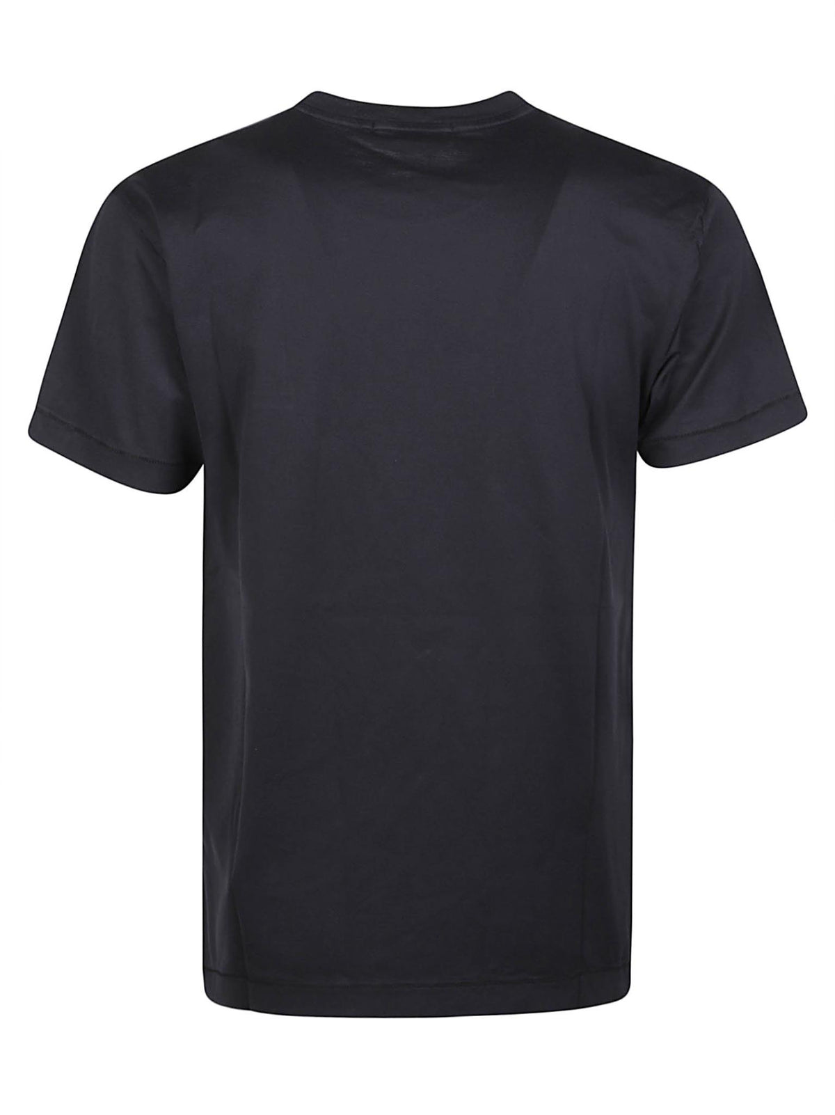STONE ISLAND Black Cotton Short Sleeve T-Shirt