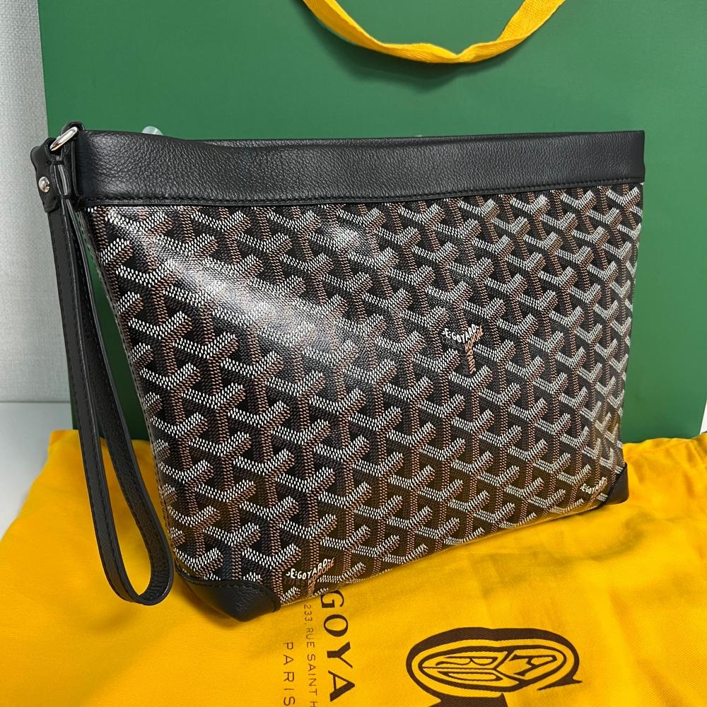 GOYARD Goyardine Coated Canvas Clutch Pouch Unisex All Colors