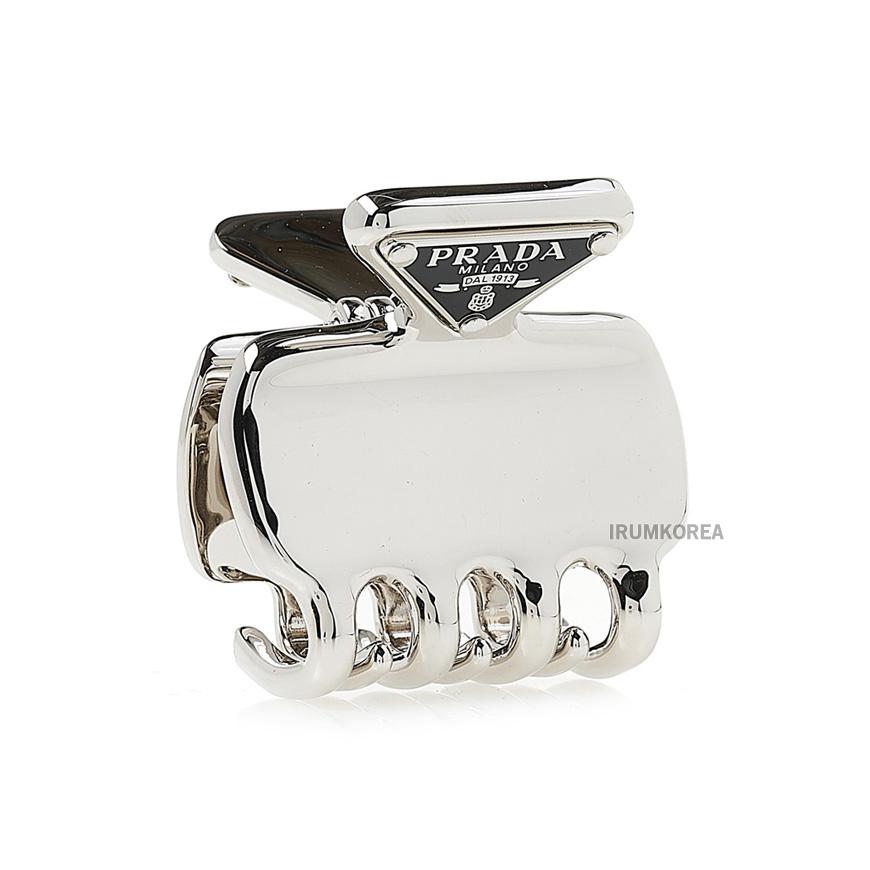 PRADA Triangle Logo Hair Clip for Women