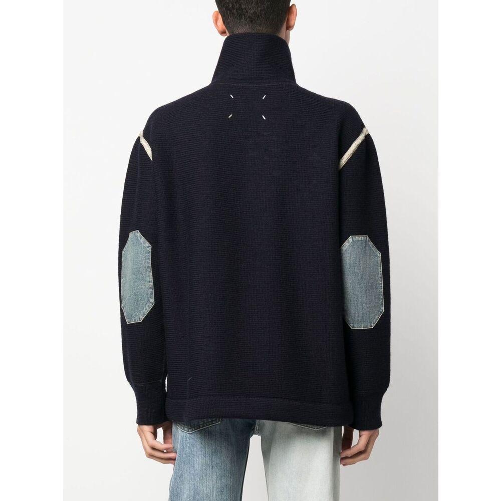 Maison Margiela Black Cotton Crewneck Sweatshirt for Men