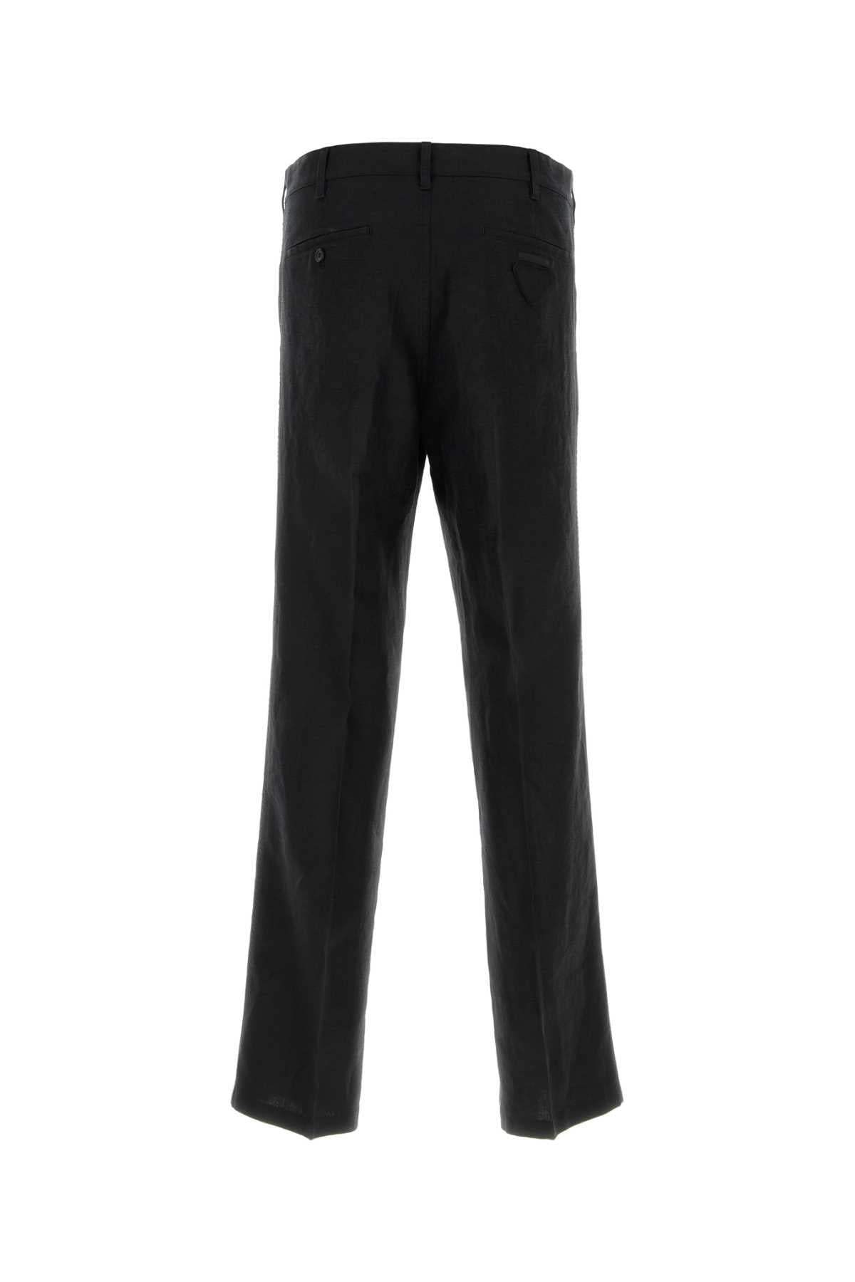 PRADA Black Wool Tailored Suit Pants
