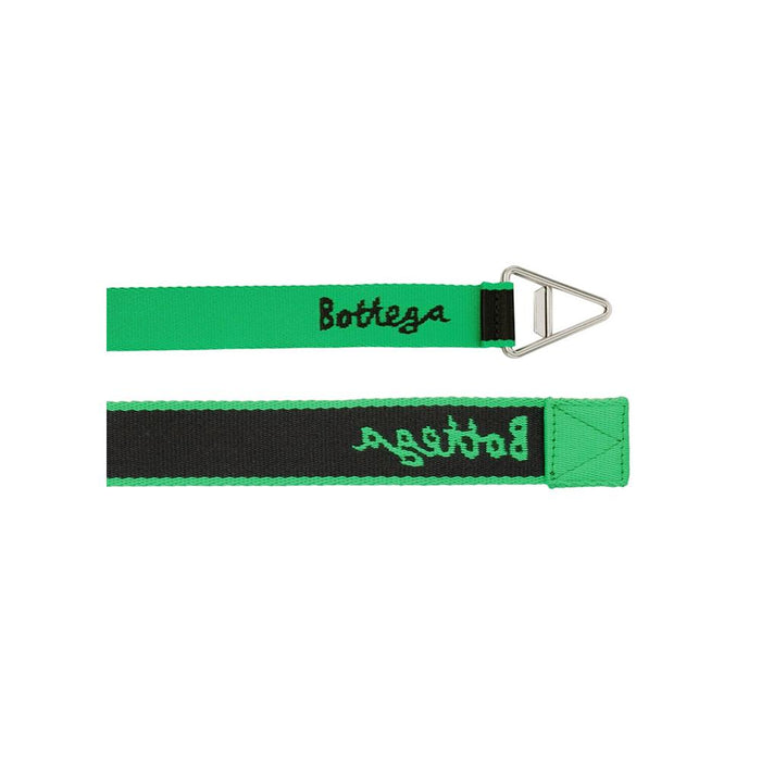 Bottega Veneta Green/Black Buckle Embroidered Belt